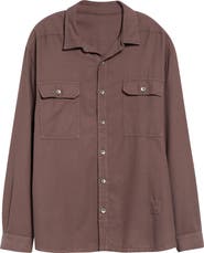 Rick Owens DRKSHDW Jumbo Cotton Flannel Button-Up Outershirt
