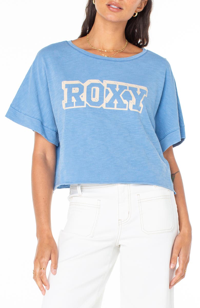 Roxy Uni Oversize Crop Graphic T-Shirt, Main, color, 