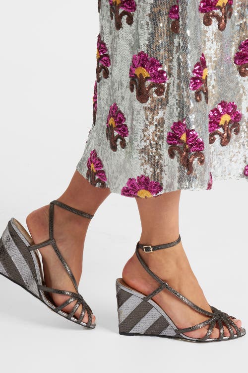 La Doublej The Weekend Wedge Sandals In Solid Anthracite