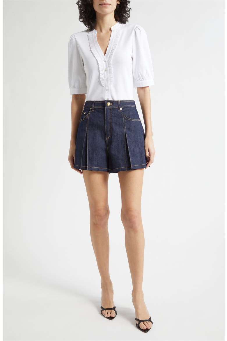 Junie Ruffle Rib Top, Alternate, color, WHITE/ WHITE