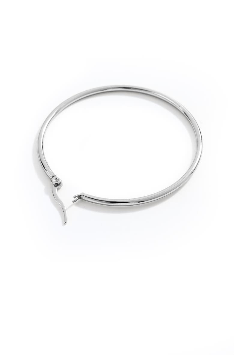 Mint & Lily Lynette Large Hoop Earrings, Alternate, color, Silver