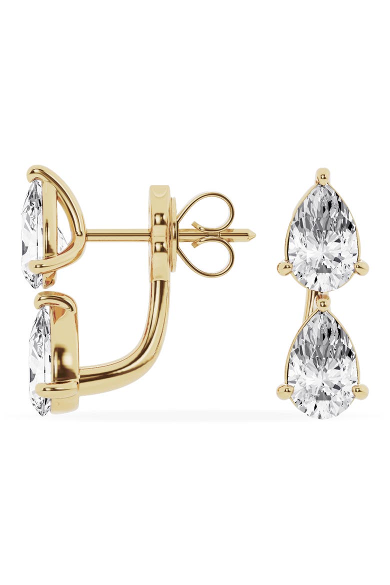Pear Cut Lab Created Diamond Fashion Stud Earrings (Nordstrom Exclusive), Alternate, color, 18K YELLOW GOLD