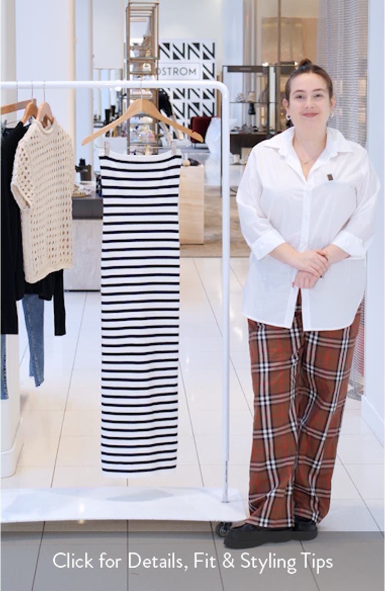 Stripe Strapless Rib Sweater Dress, sales video thumbnail