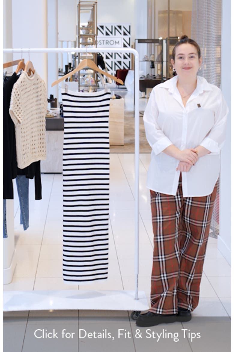 Stripe Strapless Rib Sweater Dress video