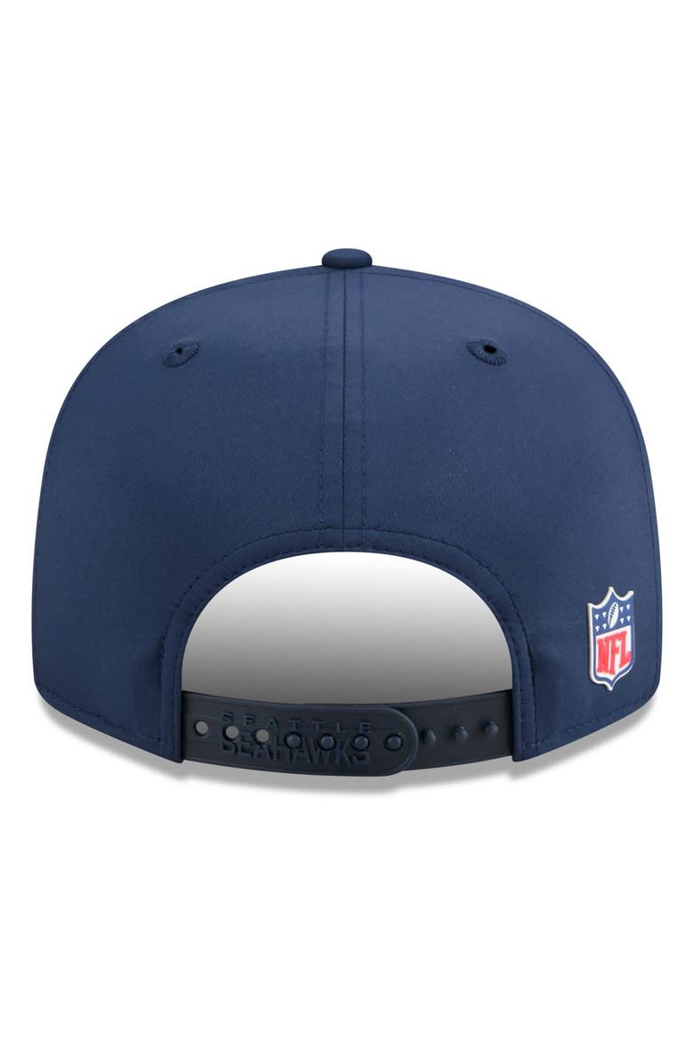 New Era Men's New Era College Navy Seattle Seahawks 2025 Sideline  Split Panel 9FIFTY Snapback Hat, Alternate, color, College Navy