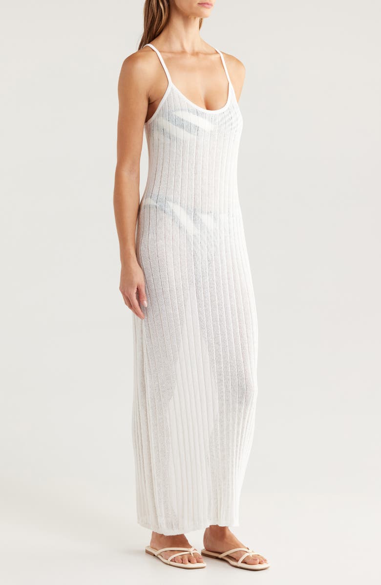 Solid & Striped The Felice Rib Cover-Up Dress, Alternate, color, Brule