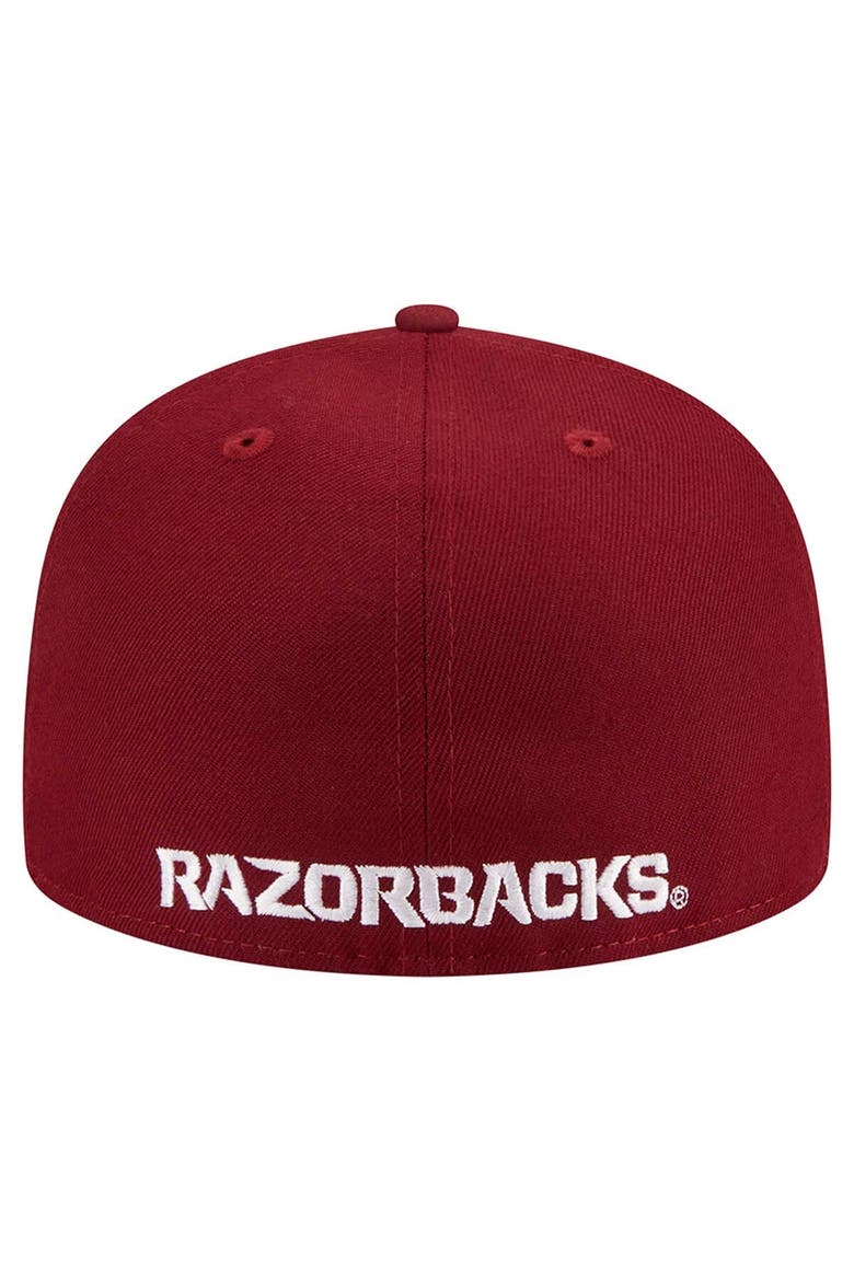 Men's New Era Cardinal Arkansas Razorbacks 59FIFTY Fitted Hat, Alternate, color, Cardinal