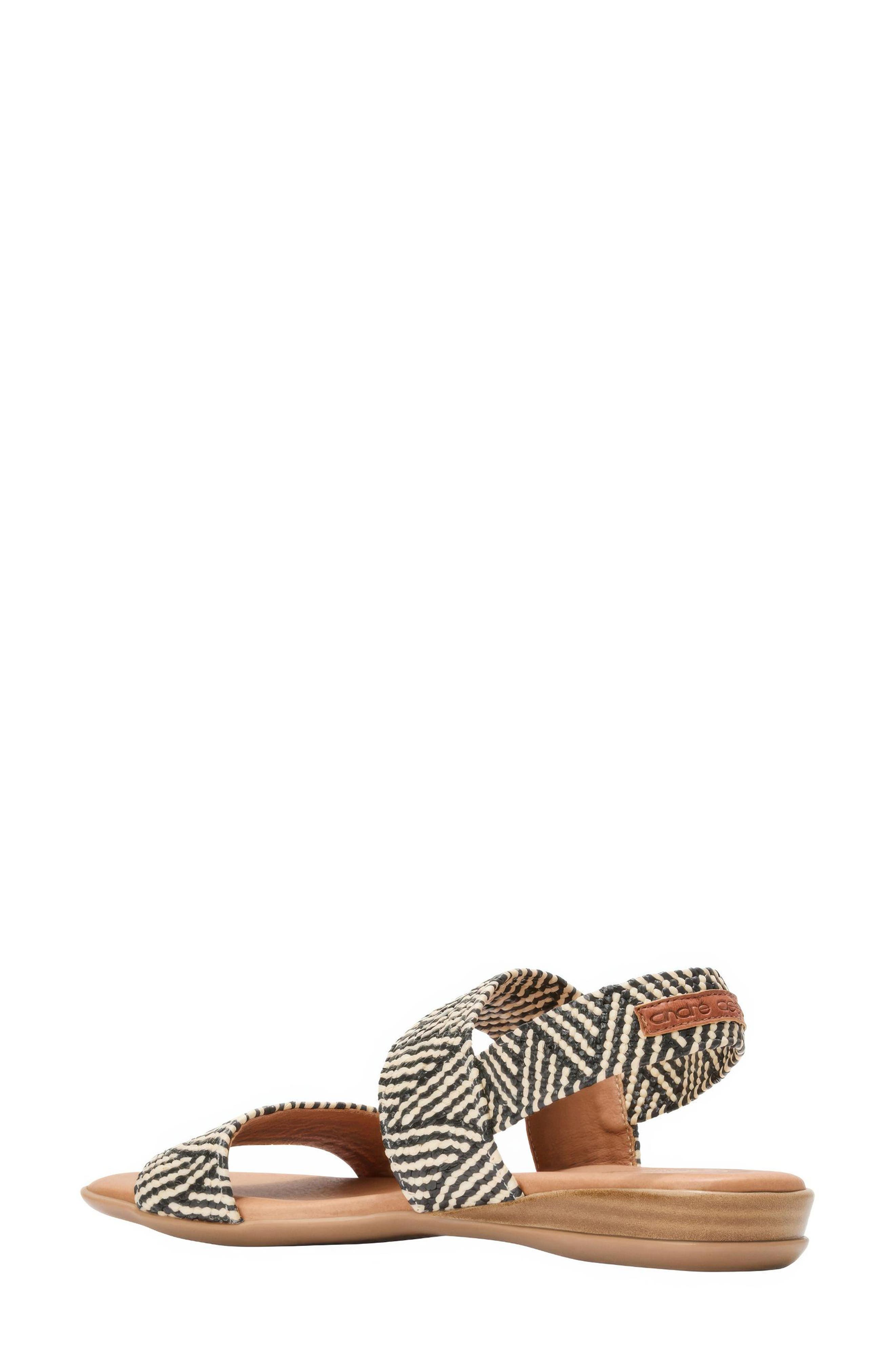André Assous Nigella Woven Slingback Sandal, Alternate, color, Natural/ Black