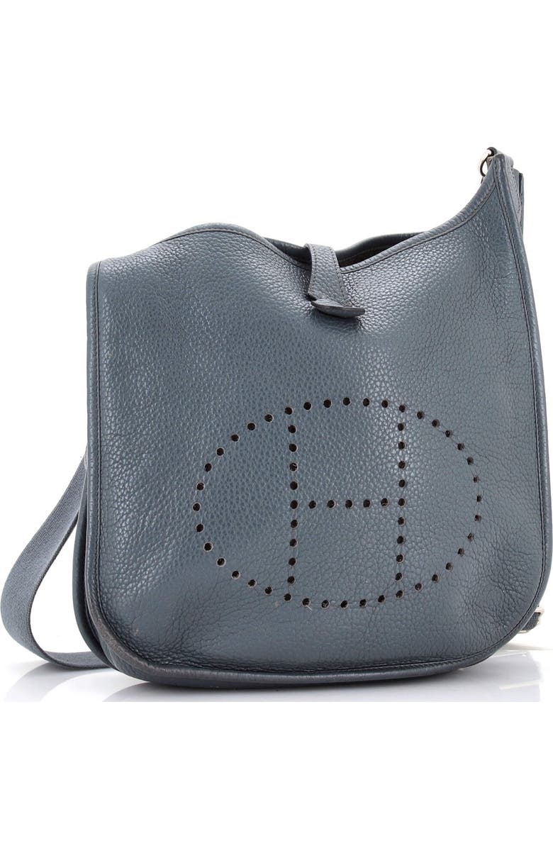 Pre-Owned Hermes Evelyne Bag Gen II Epsom PM, Alternate, color, Bleu Orage