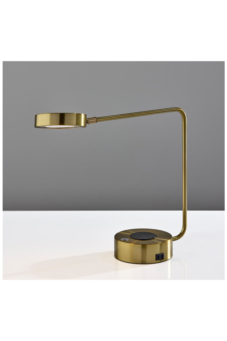 Viper Supercharger LED Desk Lamp, Alternate, color, ANTIQUE BRASS