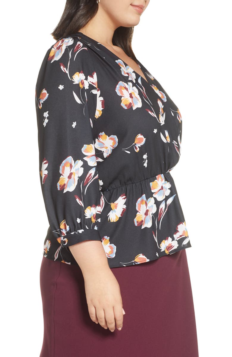 Halogen<sup>®</sup> Wrap Front Peplum Top, Alternate, color, 