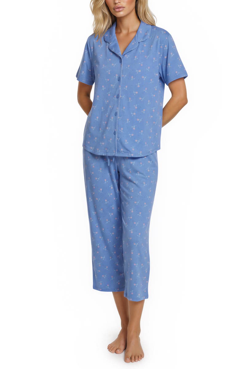 Flora By Flora Nikrooz Gabbie Pajamas, Alternate, color, Denim