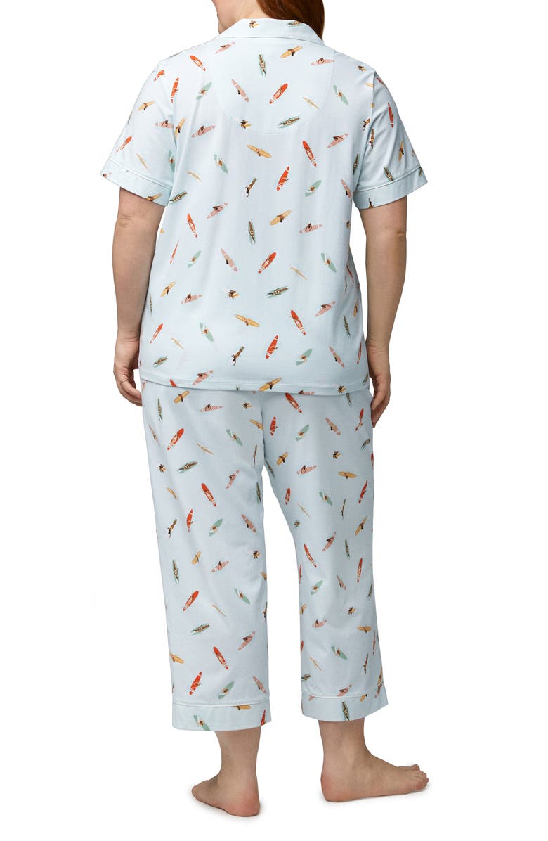 BedHead Pajamas Print Organic Cotton Blend Crop Pajamas, Alternate, color, 
