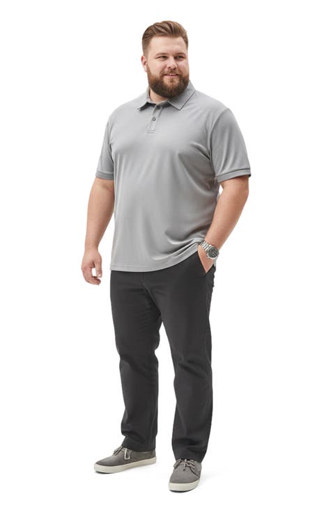 Men's Big and Tall Casual Commuter Tech Polo