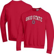 Champion Men's Champion Scarlet Ohio State Buckeyes Arch Over Logo Pullover Sweatshirt