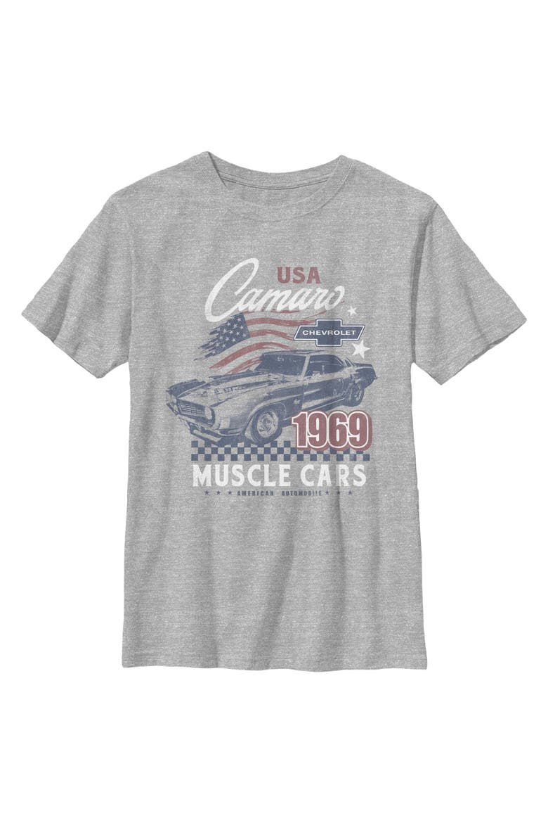 Boy's General Motors Camaro Muscle Cars  Graphic T-Shirt, Main, color, Sport Grey