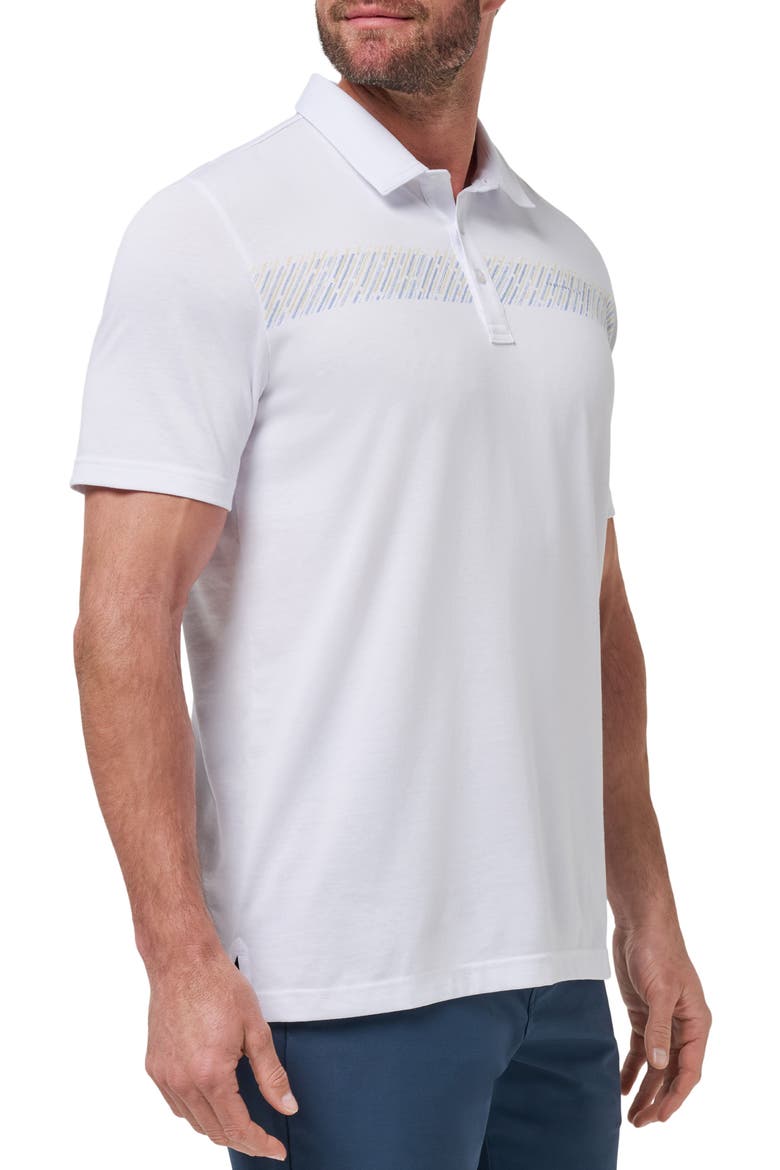 Landline Chest Stripe Polo, Alternate, color, WHITE