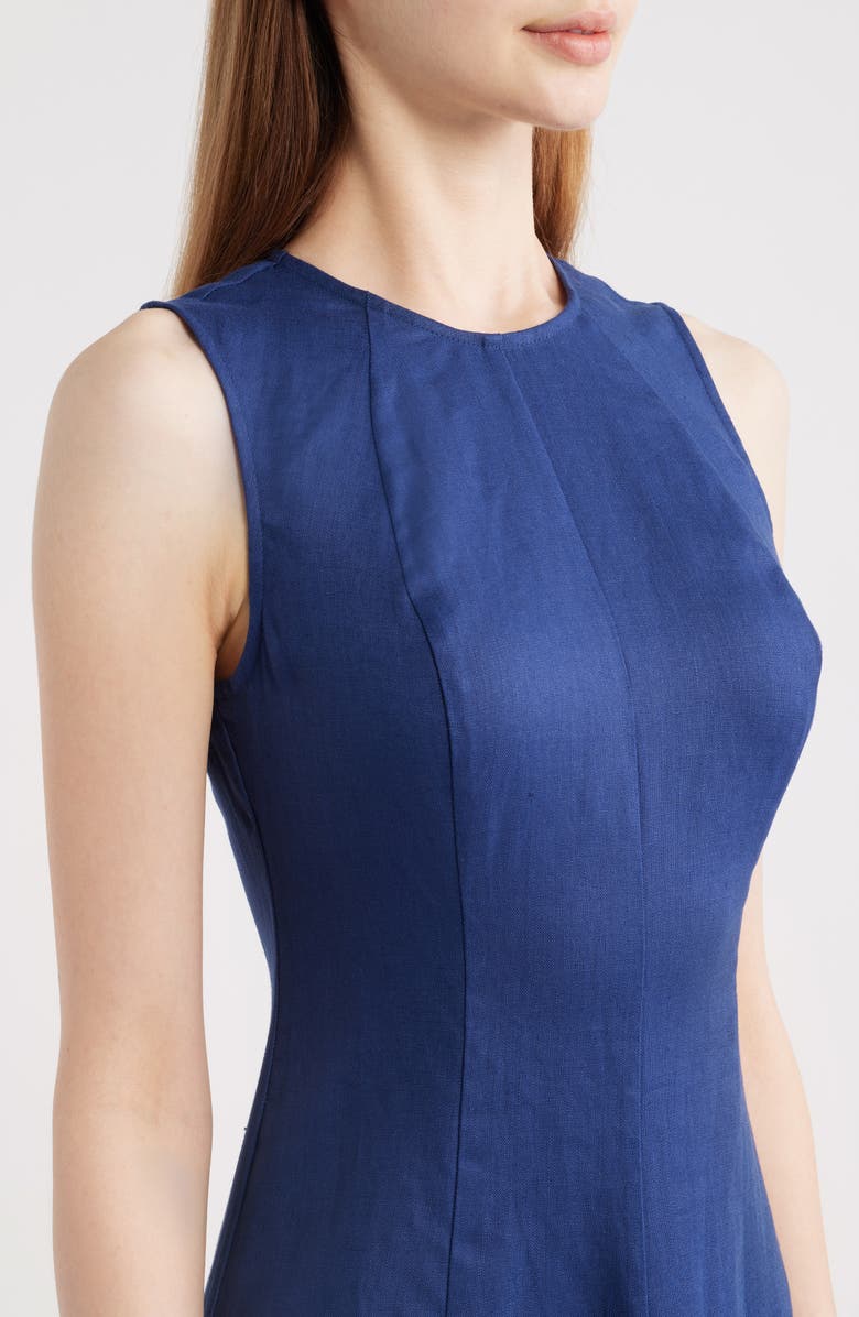Reformation Cecila Sleeveless Linen Maxi Dress, Alternate, color, Danube