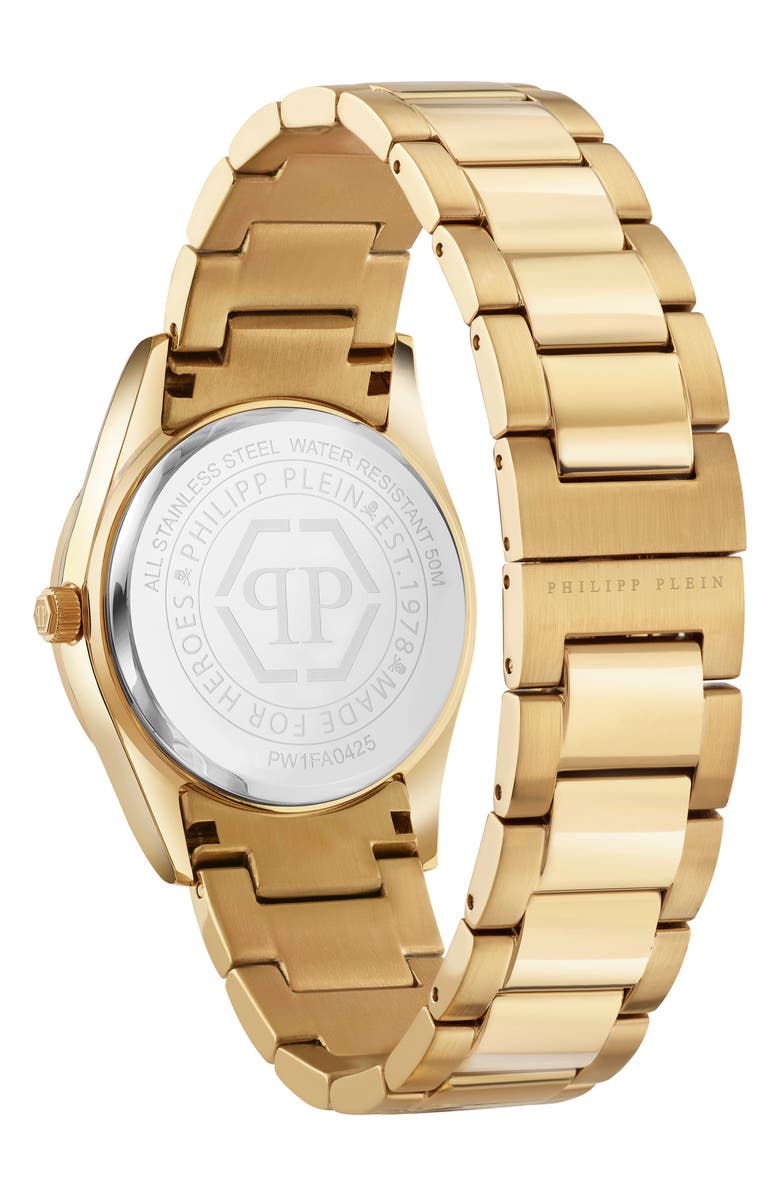 PHILIPP PLEIN Icon Chain Bracelet Watch, 36mm, Alternate, color, Ip Yellow Gold