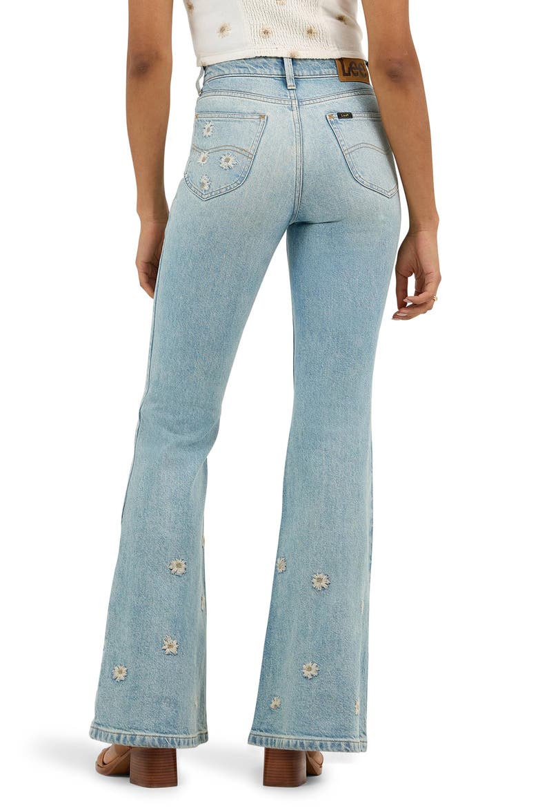 Embroidered Wide Flare Leg Jeans, Alternate, color, MISS HER