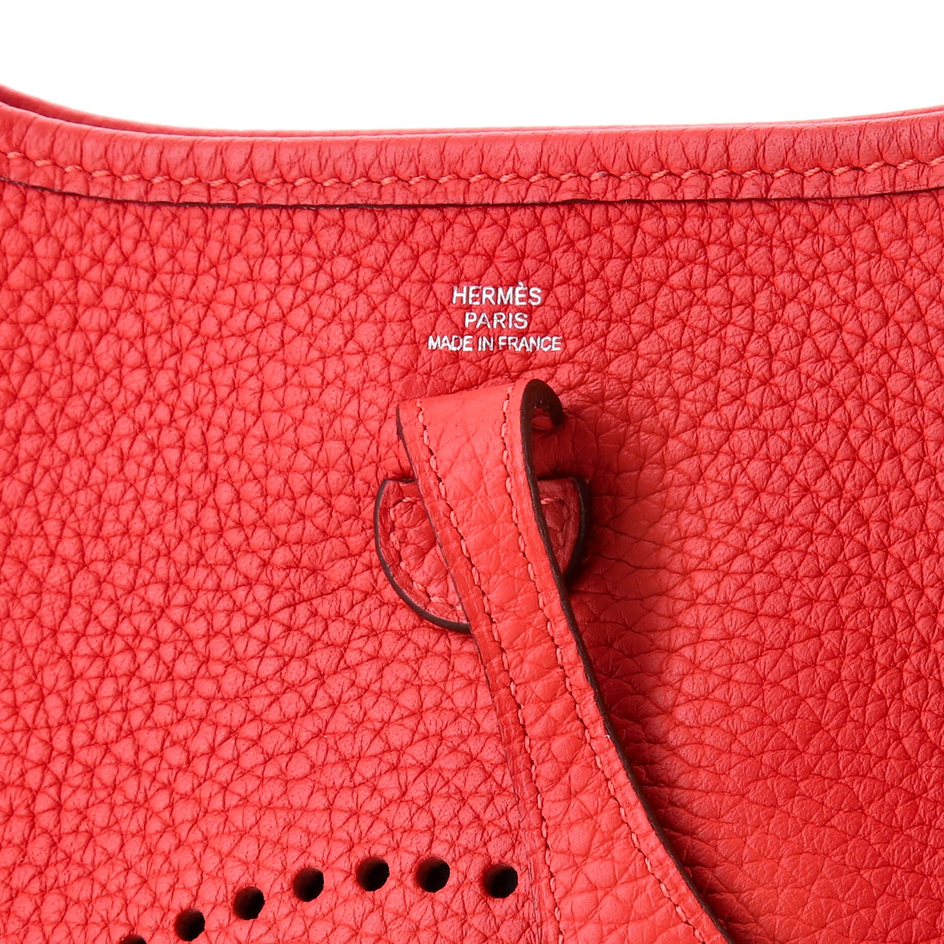 Pre-Owned Hermes Evelyne Bag Gen III Clemence TPM, Alternate, color, Rouge Pivoine