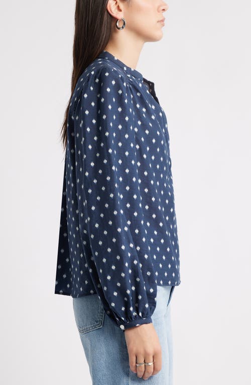 Caslonr Caslon(r) Embroidered Inset Top In Blue