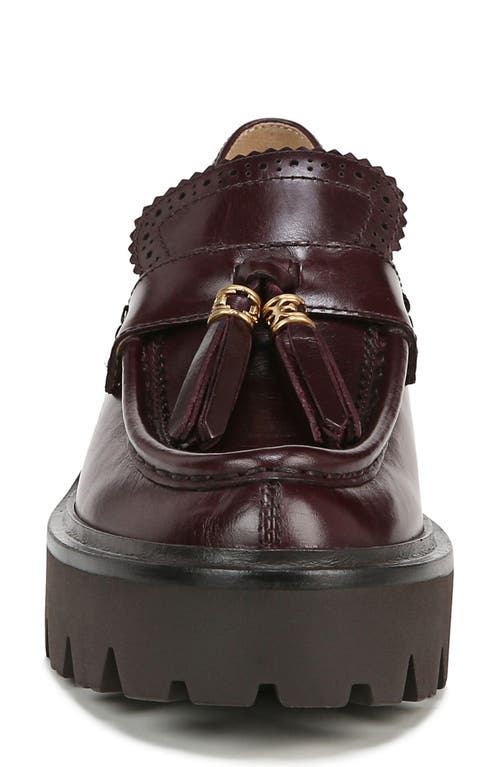 Sam Edelman Meela Platform Tassel Loafer In Deep Garnet