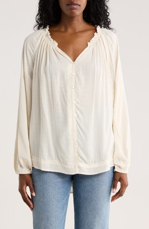 Too Good Long Sleeve Woven Button-Up Shirt