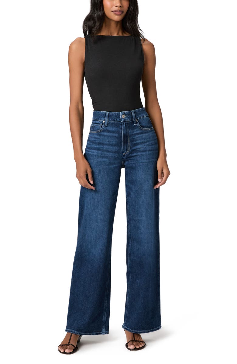 PAIGE Anessa High Waist Wide Leg Jeans, Alternate, color, Neutra