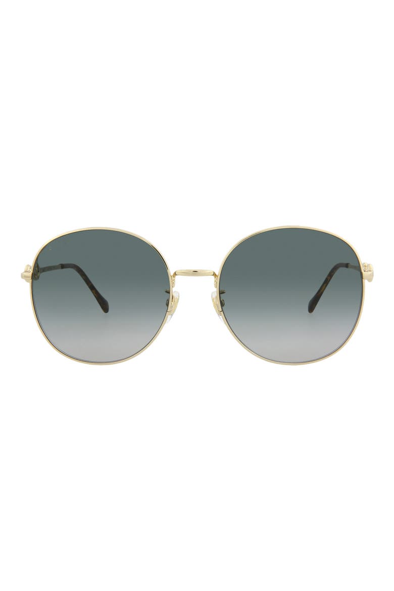 59mm Round Sunglasses, Main, color, GOLD GOLD GREY