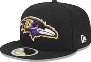 New Era Youth New Era Black Baltimore Ravens Main 59FIFTY Fitted Hat