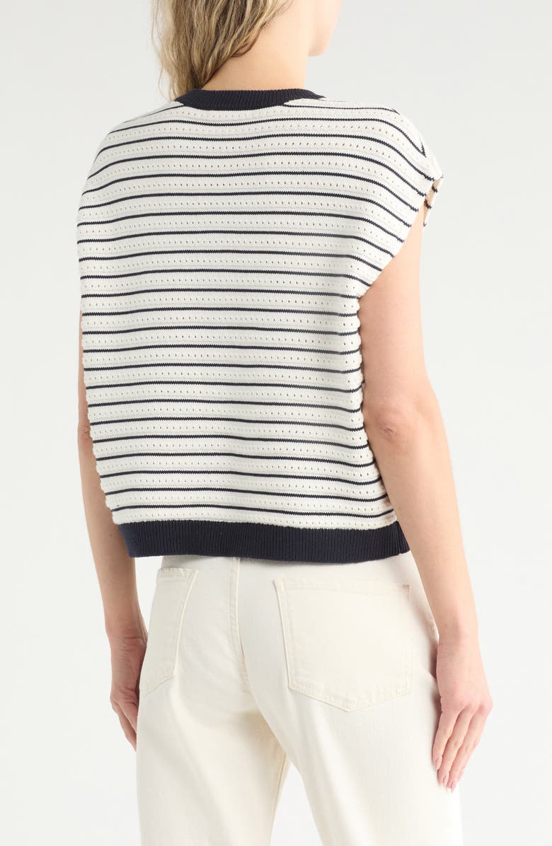 rag & bone Evelyn Stripe Vest, Alternate, color, Ivorymult