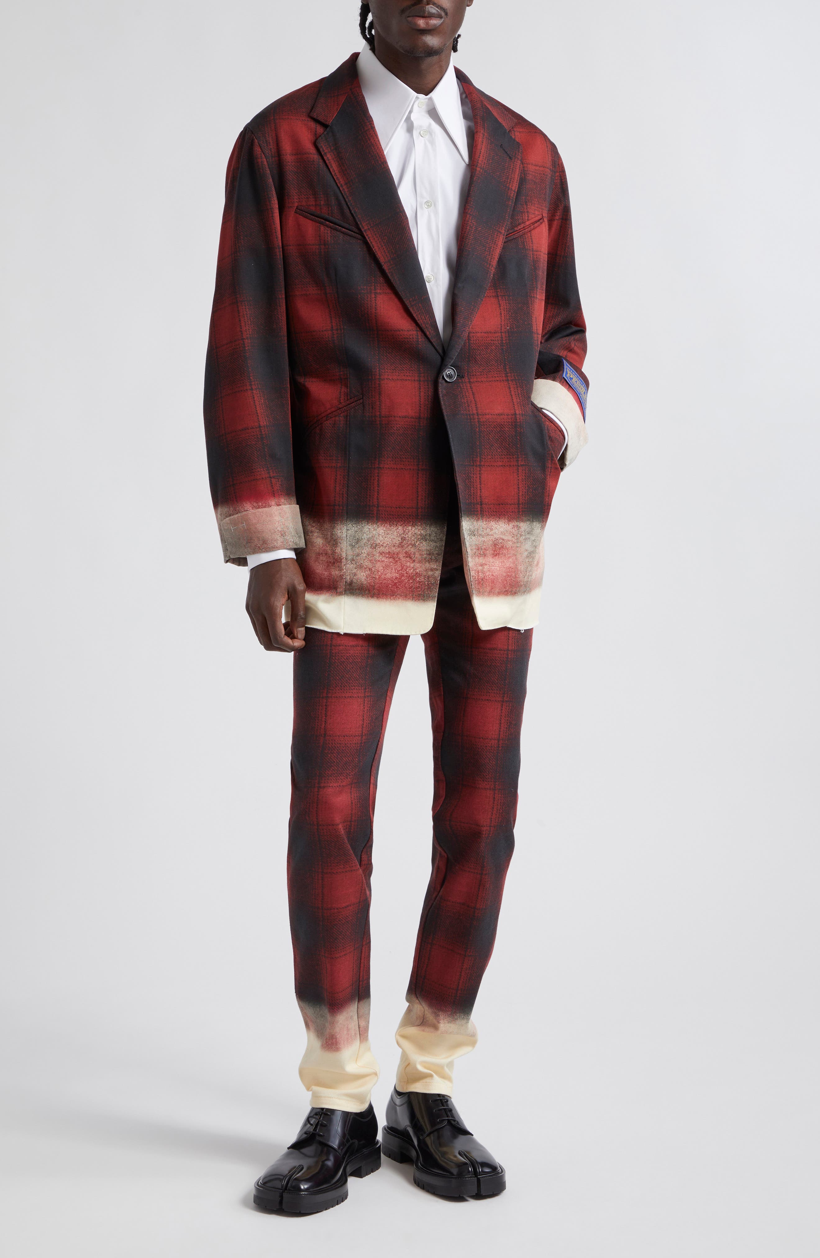 Maison Margiela x Pendleton Plaid Ombré Stretch Cotton Trousers (Men ...