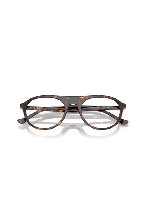 Ray Ban Ray-ban 53mm Square Optical Glasses In Brown