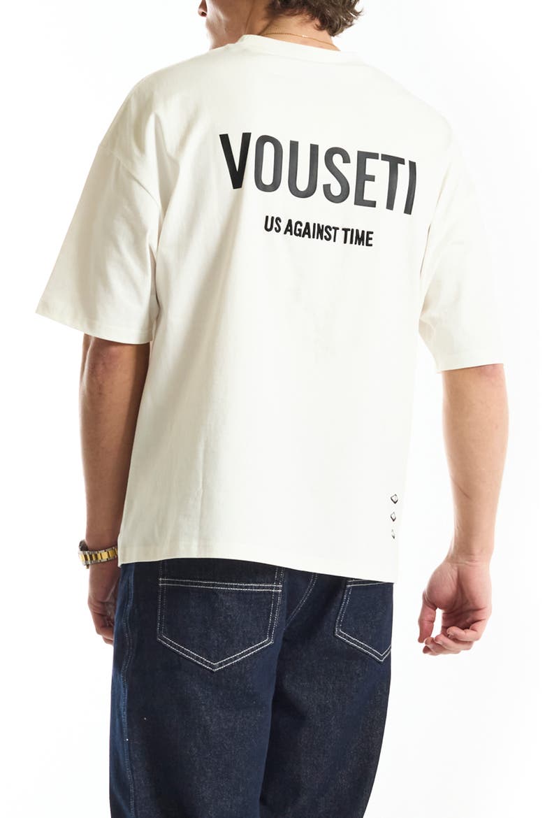Us Against Time Cotton Graphic T-Shirt, Alternate, color, OFF WHITE