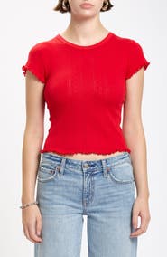 DAZE Lily Cotton Pointelle T-Shirt
