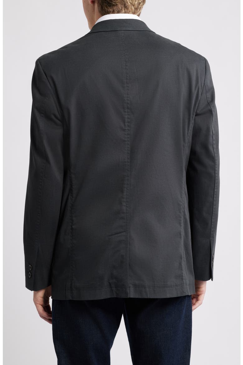 Black Microprint Stretch Cotton Sport Coat, Alternate, color, BLACK