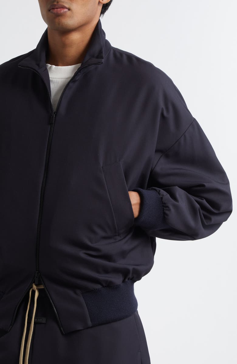 Fear of God High Neck Track Jacket, Alternate, color, Navy