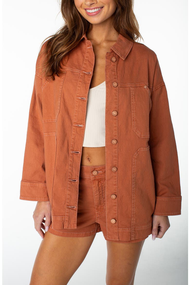 Lost Treasure Cotton & Linen Jacket, Alternate, color, CHUTNEY