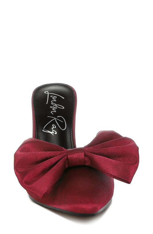 London Rag Sidonie Bow Mule Pump In Burgundy
