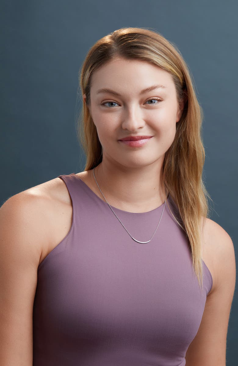 Bony Levy Curved Diamond Bar Pendant Necklace, Alternate, color, 