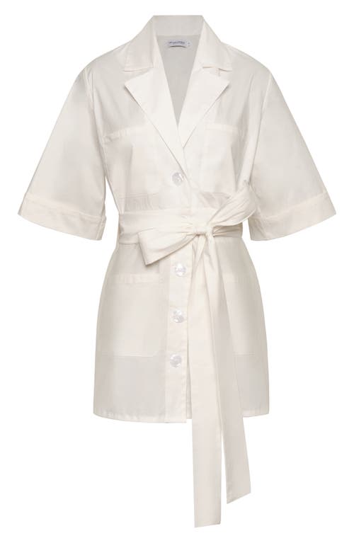 The Lulo Project Harbor Stretch Cotton Tunic Top In Crudo