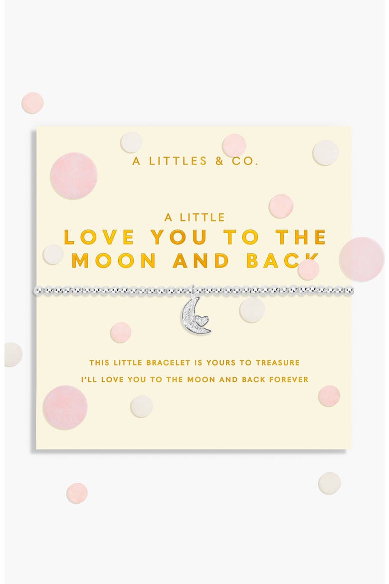 Confetti A Little 'Love You To The Moon And Back' Bracelet In Silver Plating, Main, color, I Love You to the Moon & Back
