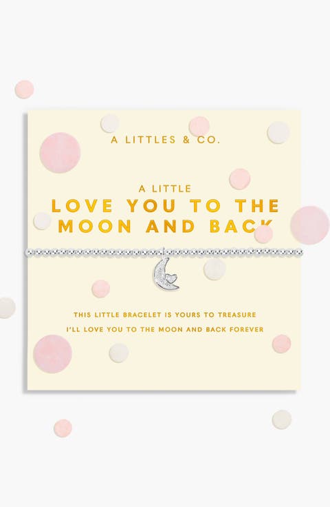 Confetti A Little 'Love You To The Moon And Back' Bracelet In Silver Plating