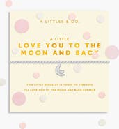 A Littles & Co Confetti A Little 'Love You To The Moon And Back' Bracelet In Silver Plating