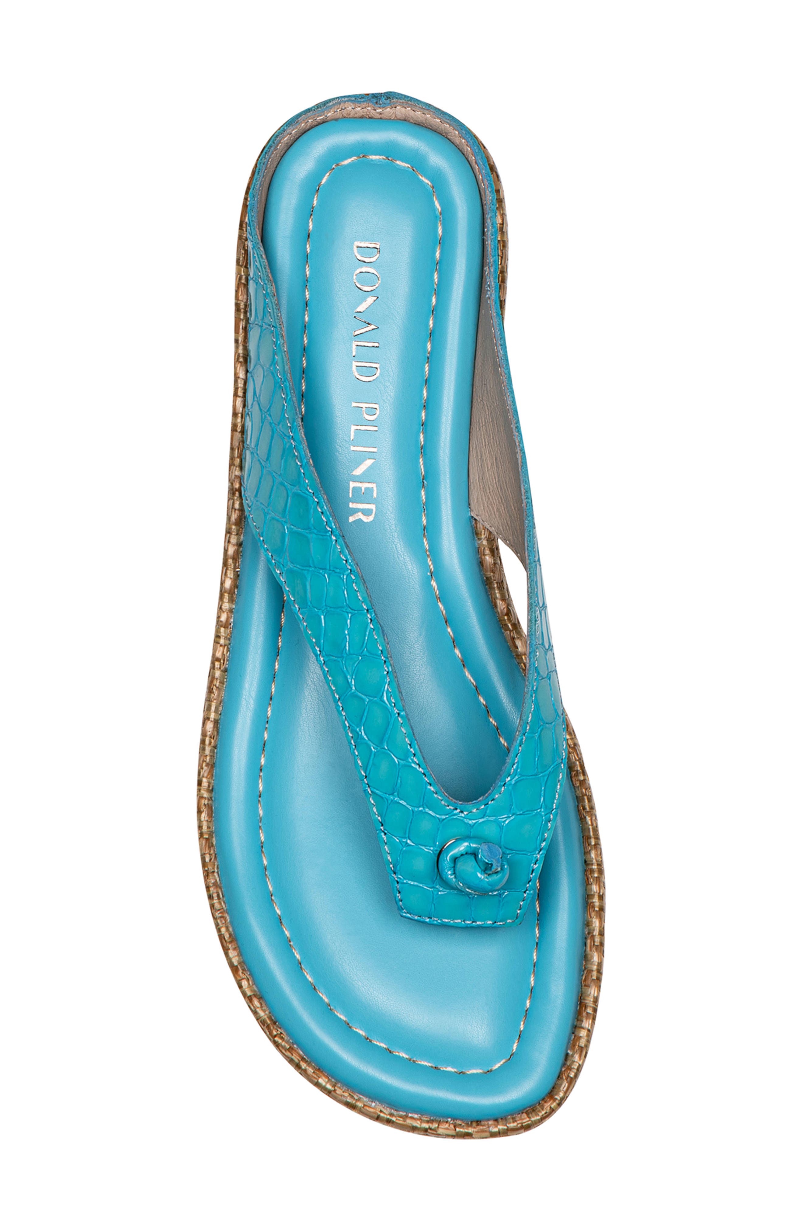 Donald Pliner Seena Platform Wedge Flip Flop, Alternate, color, Turquoise