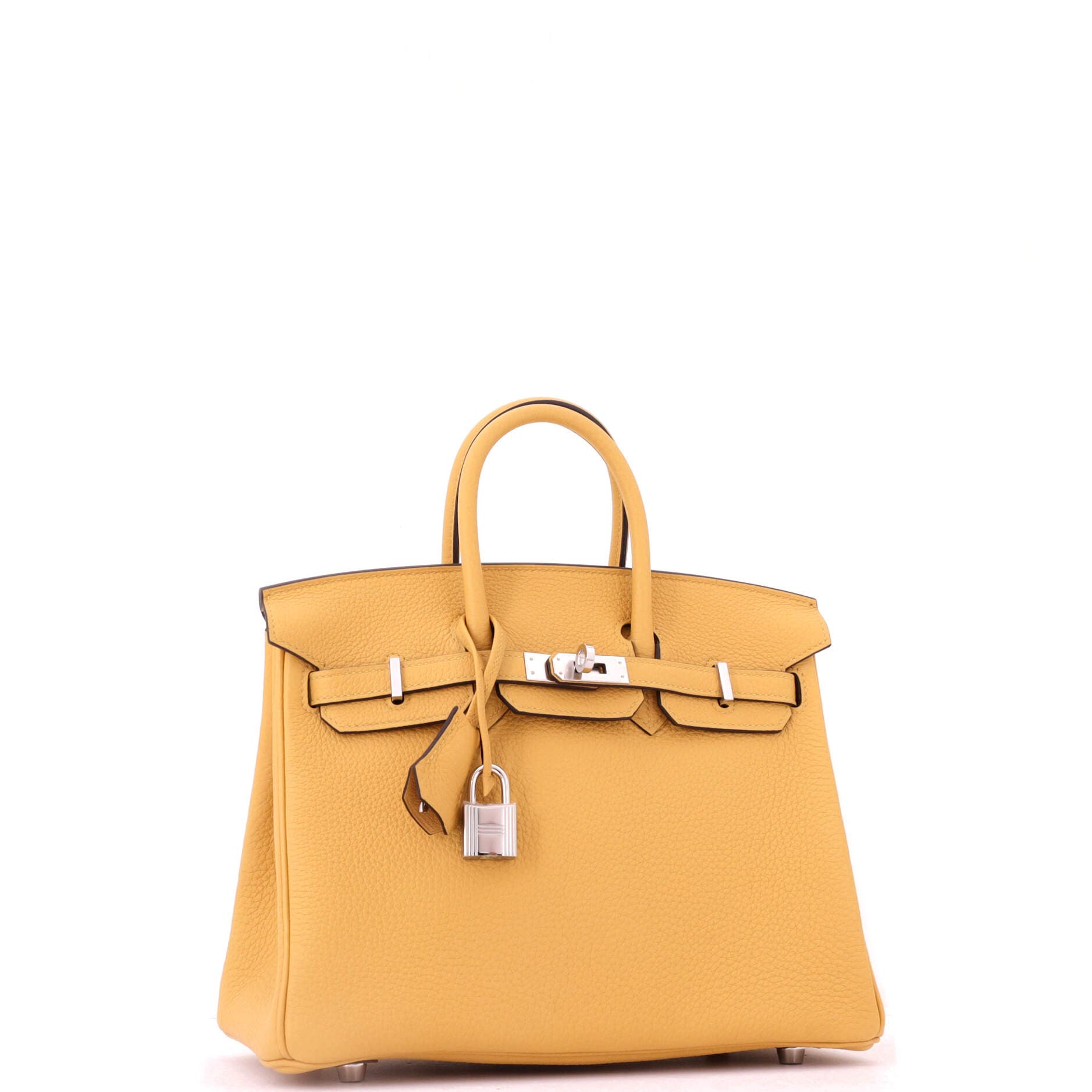 Birkin Handbag Yellow Togo with Palladium Hardware 25, Alternate, color, Yellow