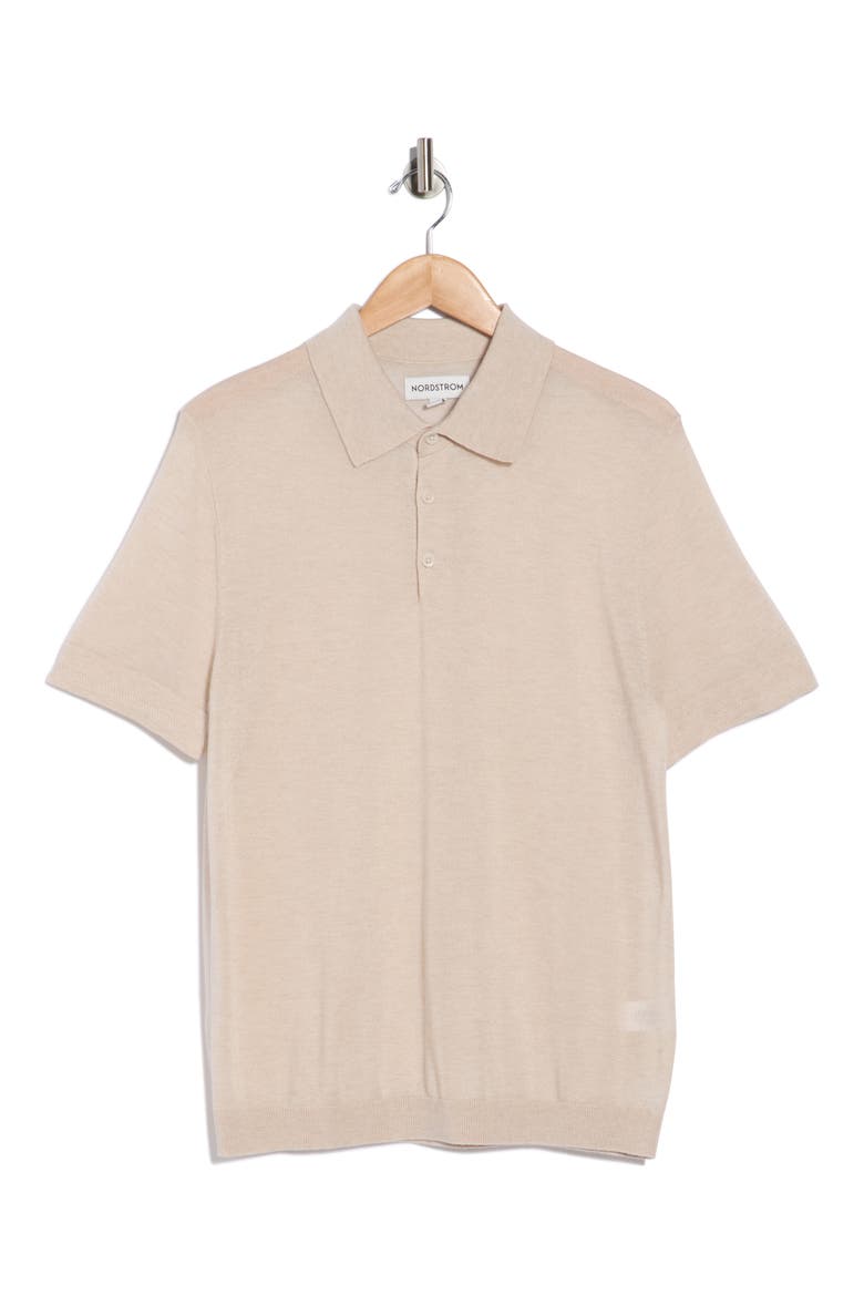 Polo Sweater, Alternate, color, BEIGE OAK HEATHER