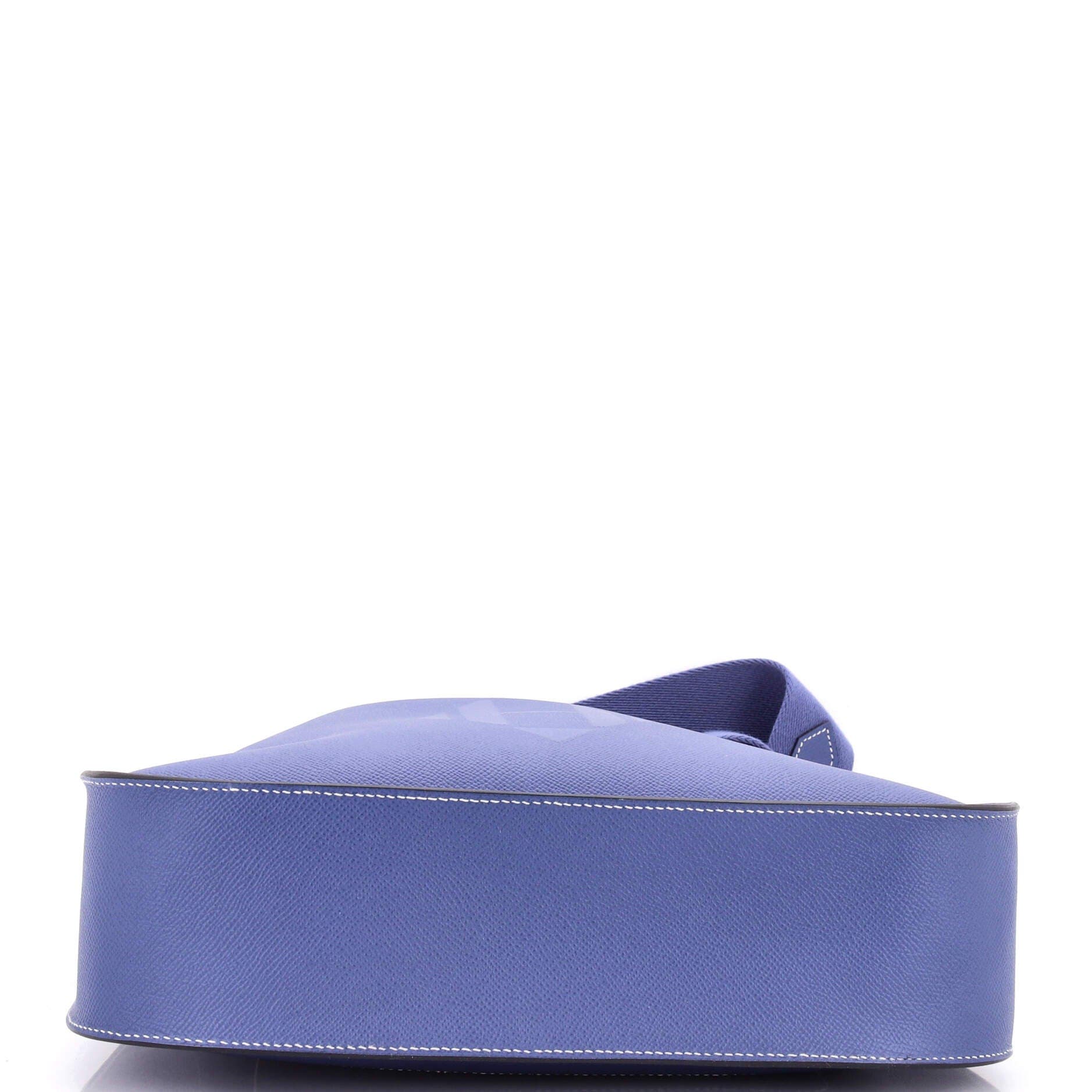 Pre-Owned Hermes Evelyne Sellier Bag Epsom 33, Alternate, color, Bleu Brighton