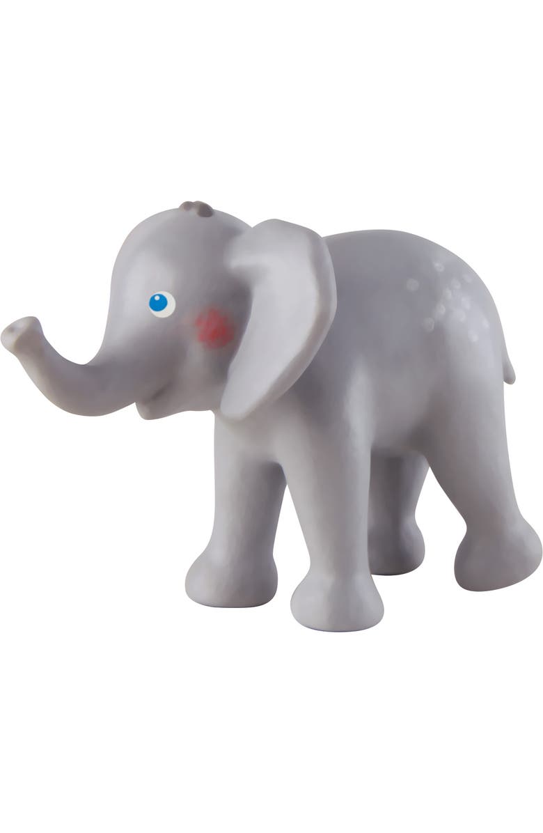 HABA Little Friends Baby Elephant - 3" Chunky Plastic Zoo Animal Toy Figure, Main, color, Multi